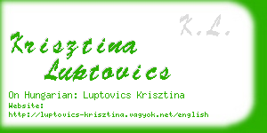 krisztina luptovics business card